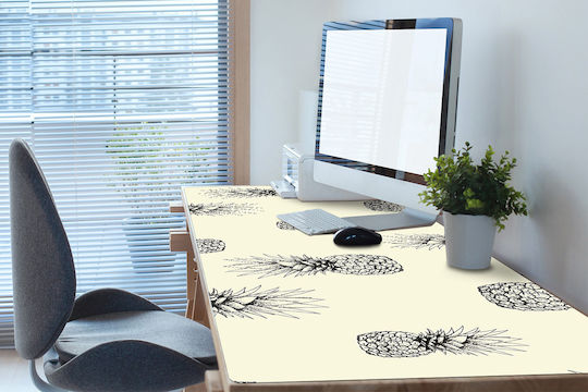 Decorative Desk Pad Work Surface Protection Pineapple Design 90x45 Cm