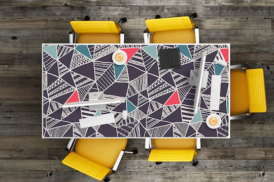 Tulup Schreibtischunterlagen Bequeme Nutzung Tastatur Maus Muster Linien 100x50 cm