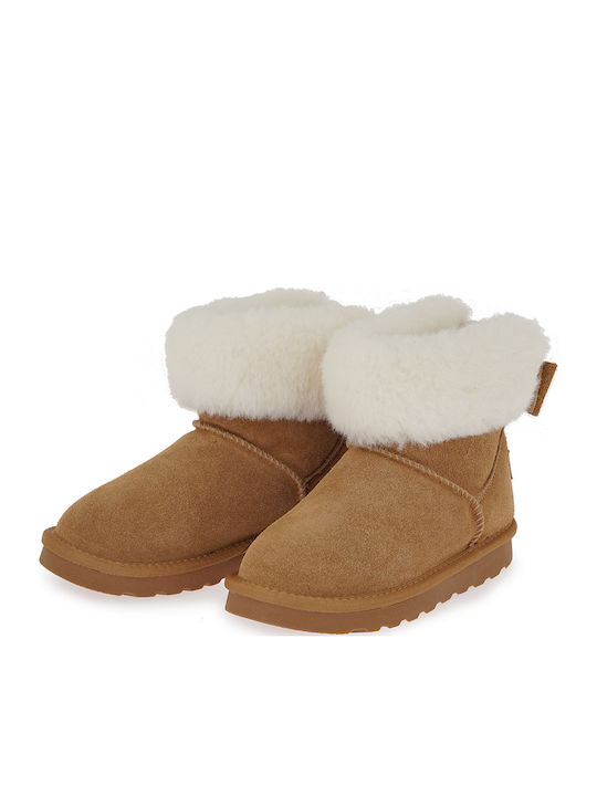 Wildleder Kinderstiefel Tabac Braun