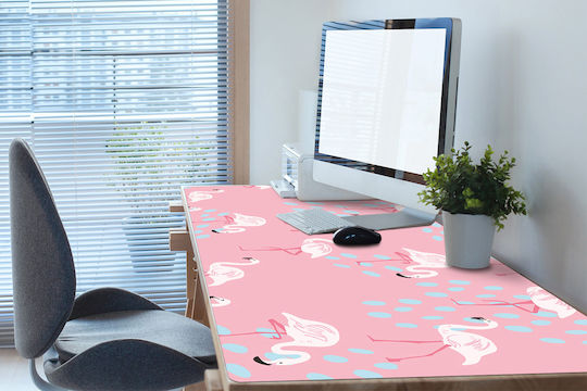 Gaming Schreibtischunterlage Tastatur Maus Flamingo 100x50 cm