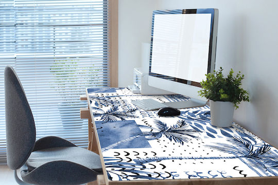 Tăvi Pentru Birou Organizare Tastatură Mouse Albastră Palmă 120x60 Cm