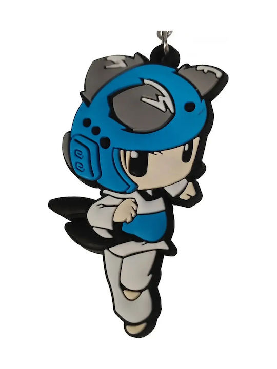 Keychain Tkd Story Blue Bolt 12cm