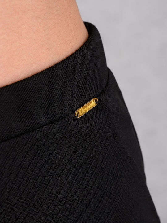 Femei Din material textil Pantaloni cu elastic cu Croială Dreaptă Black