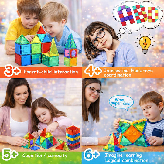 Wonder Toys Μαγνητικό Παιχνίδι Κατασκευών Classic Magnetic Blocks