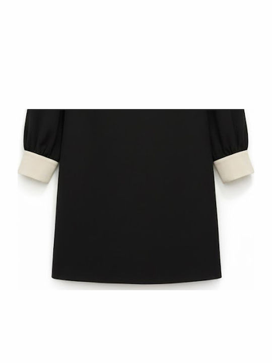Kleid Black/ecru