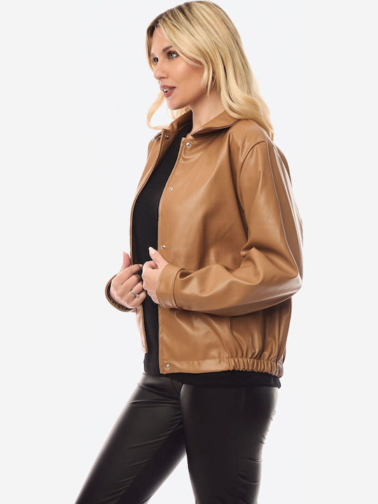 Γυναικείο Biker Jacket Ταμπά