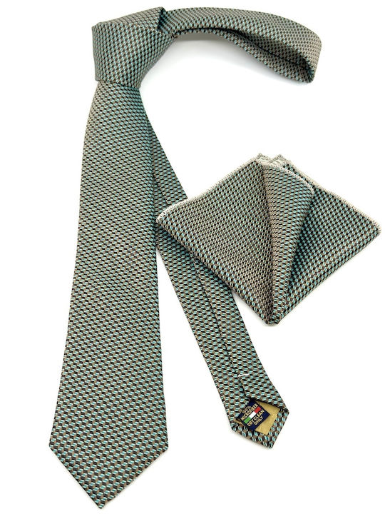 Legend Accessories Herren Krawatten Set Gedruckt in Grün Farbe