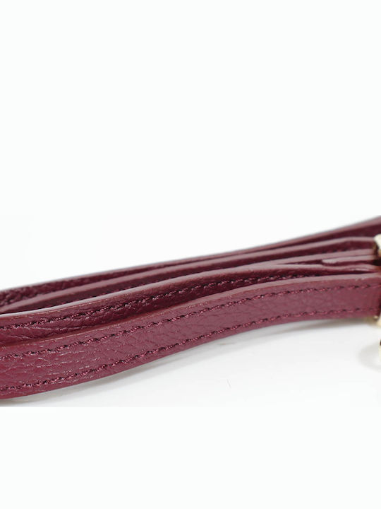 Leather Women's Bag Tote Handbag Burgundy