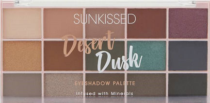 Sunkissed 15 Farben Lidschatten Palette Παλέτα mit Gepressten Lidschatten in Formulierung in Mehrfarbige Verpackung 25.5gr