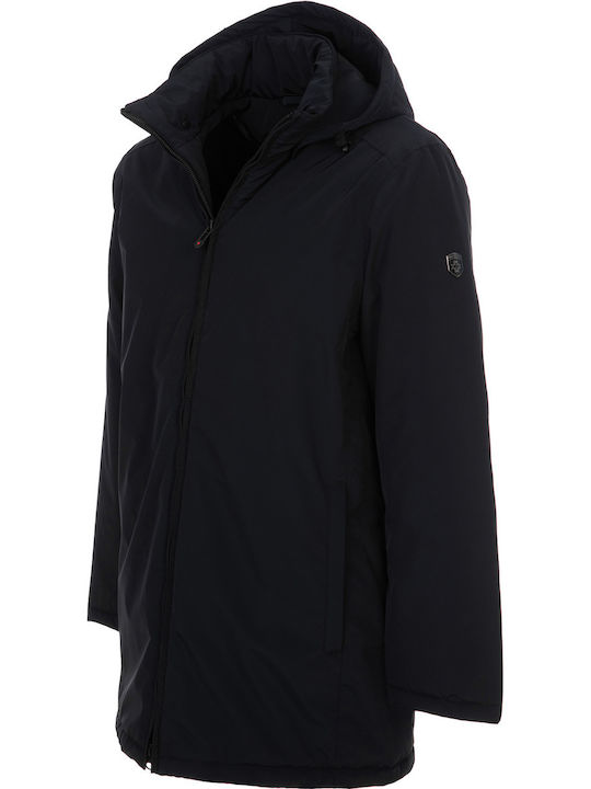Serpentine Long Jacket Puffer Waterproof and Windproof Darknavy