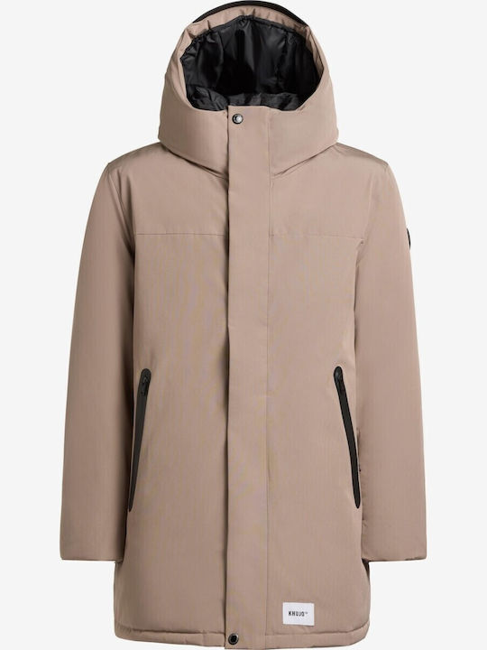 Winter Jacket Parka Waterproof Brown-greige