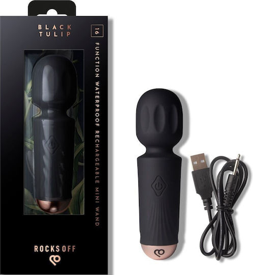 Rocks Off Mini Wand Mini Δονητής Μασάζ Μαύρος