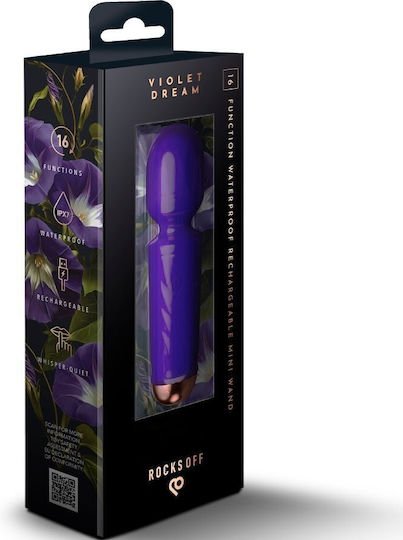 Rocks Off Mini Wand Vibrator Massage Purple
