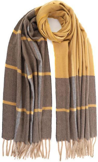 Set with Beanie Knitted in Brown color
