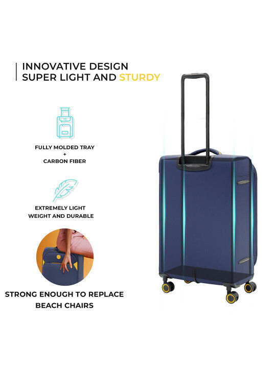 Verage Large Blue Suitcase