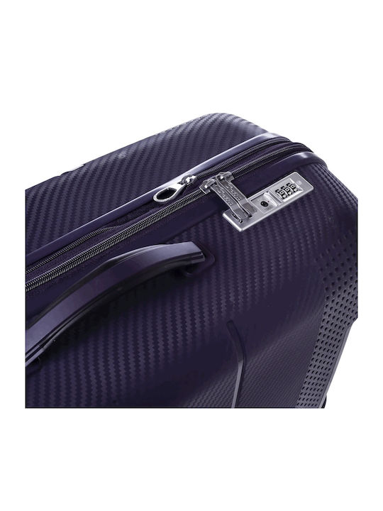 Stelxis Medium Travel Suitcase Hard Purple with 4 Wheels Height 68cm