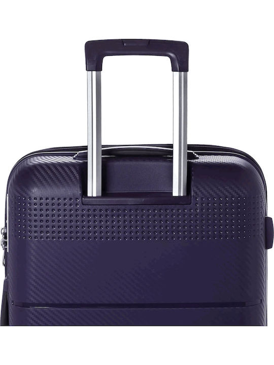 Stelxis Medium Travel Suitcase Hard Purple with 4 Wheels Height 68cm