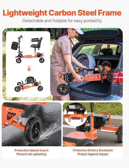 Vevor Αναπηρικό Αμαξίδιο Scooter Πτυσσόμενο CXZDZXCCS4L2RVJI7001V2 Γκρι