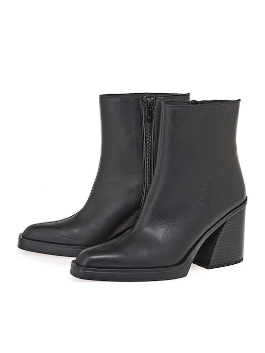 Leather Women's Ankle Boots Black