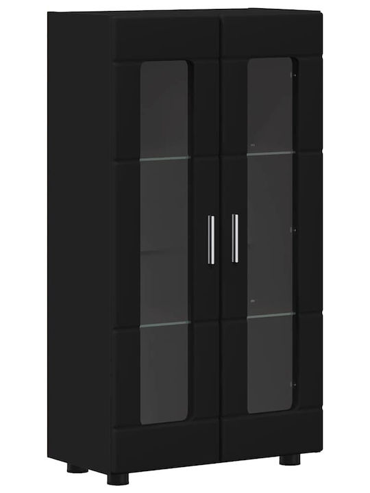 Unitate TV pentru sufragerie Negru L55.5xA29xÎ100cm