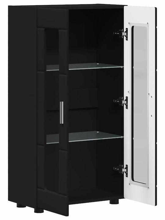 Unitate TV pentru sufragerie Negru L55.5xA29xÎ100cm