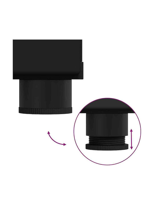 Unitate TV pentru sufragerie Negru L55.5xA29xÎ100cm