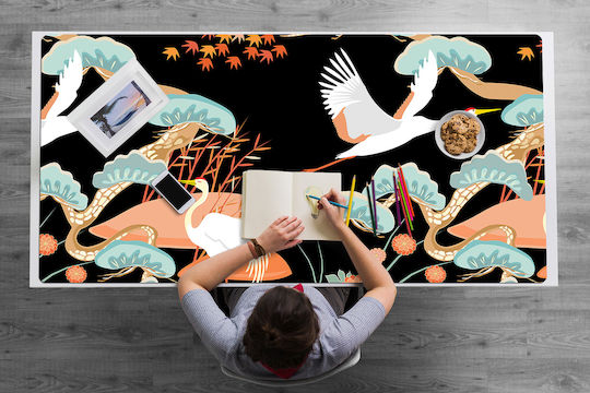 Covoraș Decorativ Pentru Suprafețe De Birou Cu Pescăruși Pictați 100x50 Cm