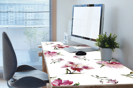 Covoraș Decorativ De Birou Protecție Suprafață Bujor 120x60 Cm