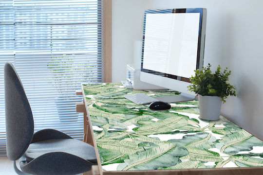 Tulup Schreibtischunterlagen Dekorative Schutzmatte Home Office Blätter Bananen 100x50 cm