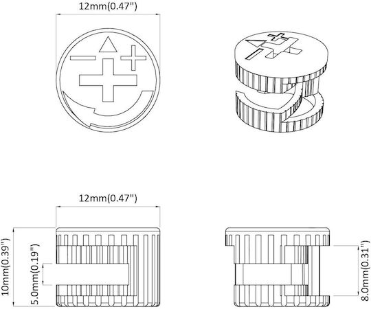 vidaXL Screw Metallic with Diameter M10 and Length 12mm 12pcs