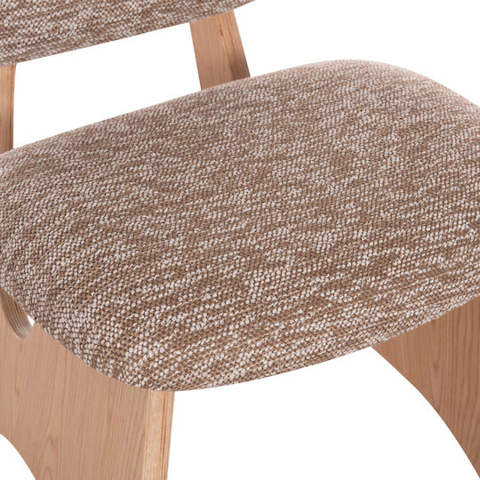 Bellisi Dining Room Fabric Chair Coffee 53x56x78cm