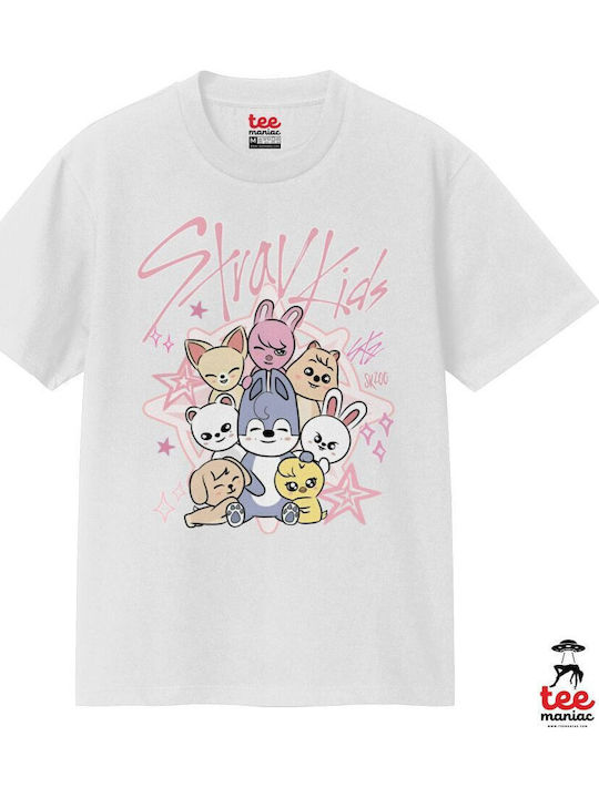 Stray Kids Pink Κλασικό T-shirt Διπλής Ραφής Χωρίς Πλευρικές Ραφές Λευκο 100% Βαμβάκι Vegan & Oeko-tex Πιστοποιημένο Stray Kids Pink Κλασικό T-shirt Διπλής Ραφής Χωρίς Πλευρικές Ραφές Λευκο 100% Βαμβάκι Vegan & Oeko-tex Πιστοποιημένο