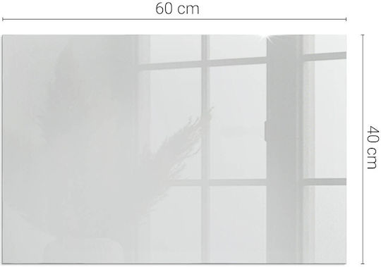 Hardened Glass Stand Front Fireplace Floor Grey 60x40 Cm