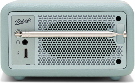 Roberts Revival Petite 2 Tabletop Radio Rechargeable DAB+ with Bluetooth Duck Egg Blue