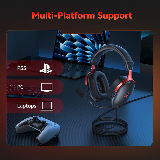 QCY Heroad VN200 Pro 7.1 Over Ear Gaming Headset with USB Connectivity for PC PS4 PS5