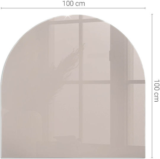 Protecție Din Sticlă Securizată Podea Deschis Cafeniu 100x100 Cm