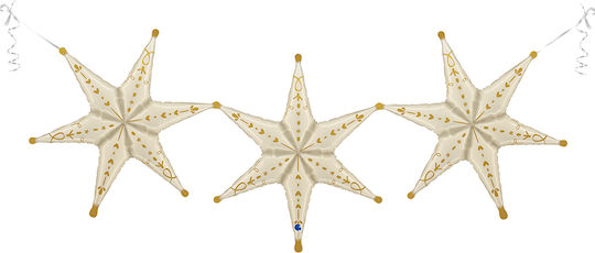 20" Star Balloon Garland Champagne 3 Pcs