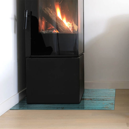 Hardened Protective Glass Front Rustic Fireplace Boards 60x40 Cm
