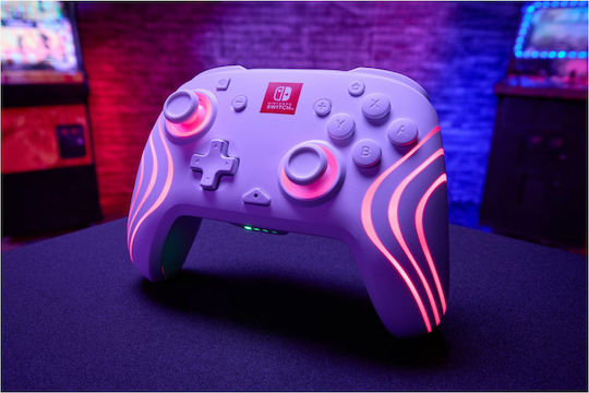 PDP Afterglow Wave Wireless Gamepad pentru Switch Alb