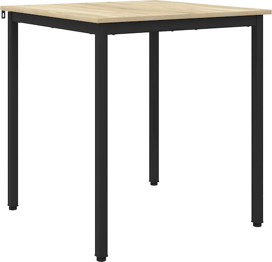 Sonoma Dining Room Table Wooden with Metal Frame Grey 70x70x75cm