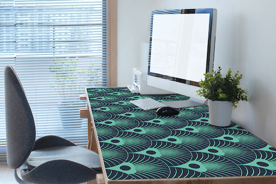 Dekorative Schreibtischunterlage Home Office Neongrünes Design 100x50 cm