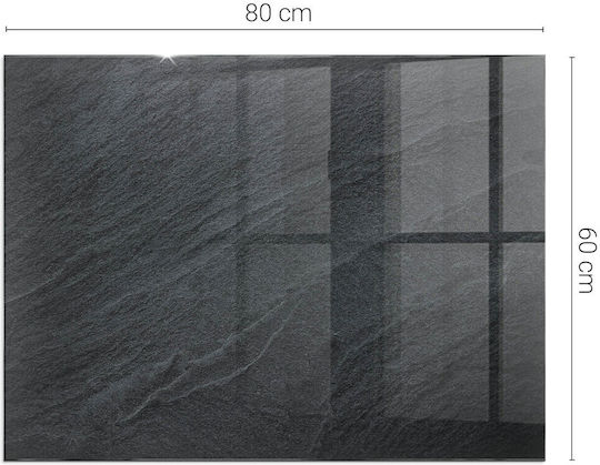 Glas Schutz Für Kaminboden Vor Naturstein Optik 80x60 Cm