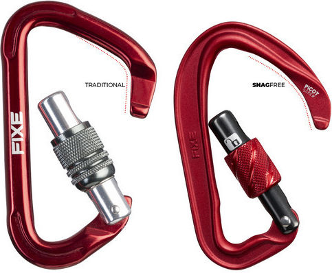 Carabiner Fixe Climbing Picot Screw Red