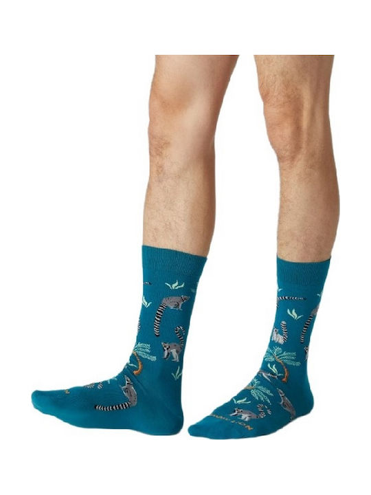 Jimmy Lion Socks Aqua