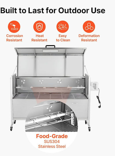 Vevor Stainless steel Portable Charcoal Grill for Lamb