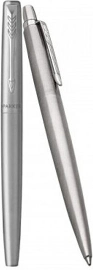 Jotter Core Pen Set Ballpoint Medium with Fountain Pen Medium made of Steel Silver in a case (in a paper cassette)