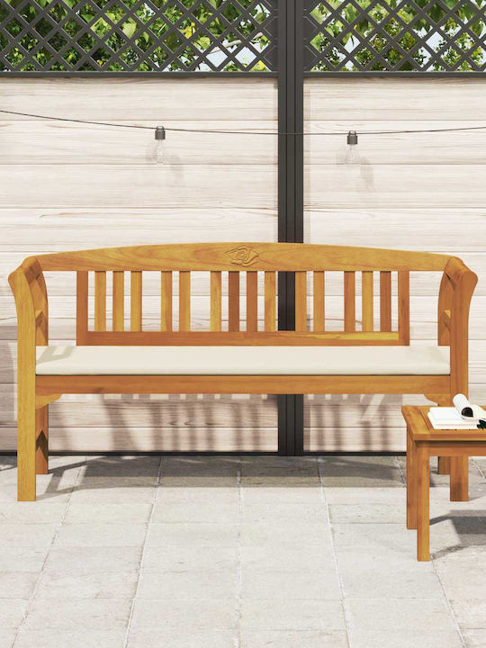 Bench Outdoor Wooden with Pillows 157x46x82.5cm