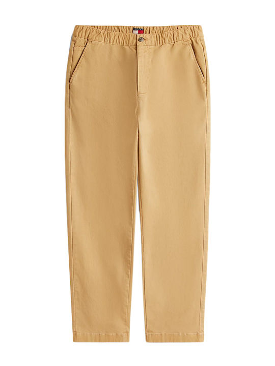 Men's Elastic Jeans Trousers with Relaxed Tapered Fit Coffee DM0DM22650 N32