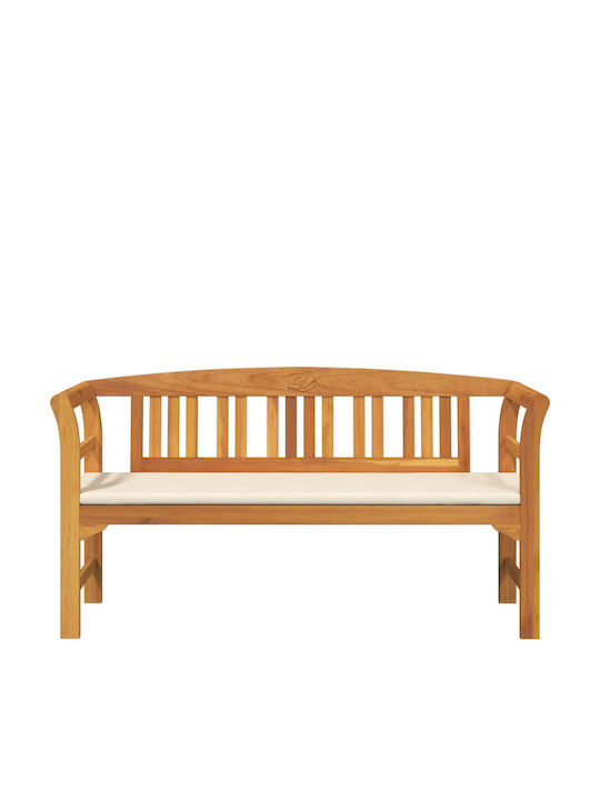 Bench Outdoor Wooden with Pillows 157x46x82.5cm