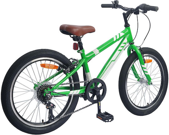 vidaXL 24" Kids Bicycle BMX Green